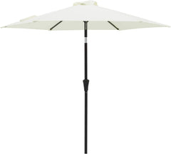 C-Hopetree 7.5 ft Outdoor Patio Market Table Umbrella with Tilt, Beige