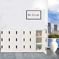 9 Door Metal White Storage Cabinet