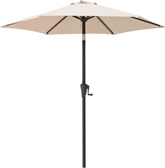 C-Hopetree 7.5 ft Outdoor Patio Market Table Umbrella with Tilt, Beige