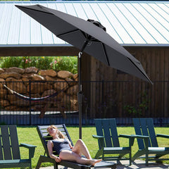C-Hopetree 9 ft Outdoor Patio Market Table Umbrella with Tilt