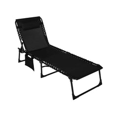 Portable Outdoor Recliner with Detachable Pocket and Pillow