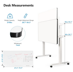 TT2 Height Adjustable Whiteboard Standing Desk